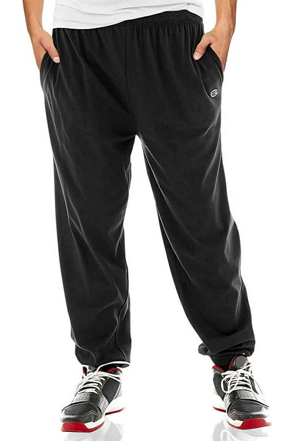 Men's Big & Tall Jersey Pants, Black, Size 3XL