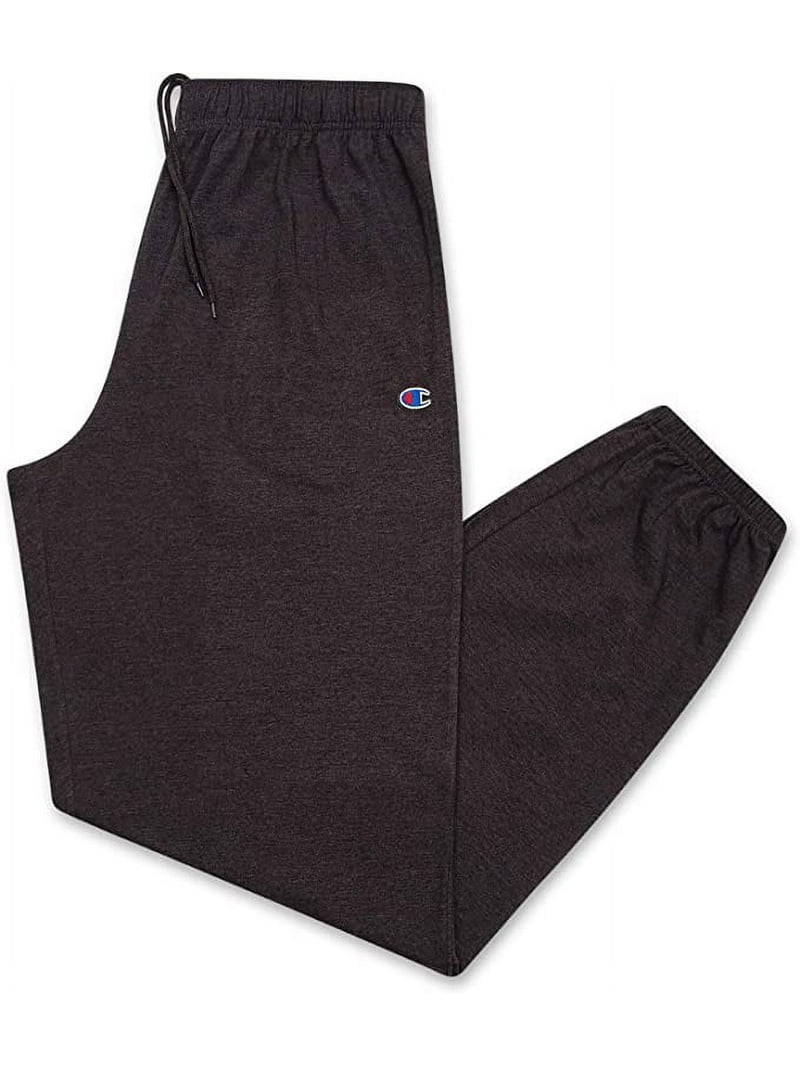 Champion Men's 3X Big Tall Jersey Sweatpants, Charcoal Heather