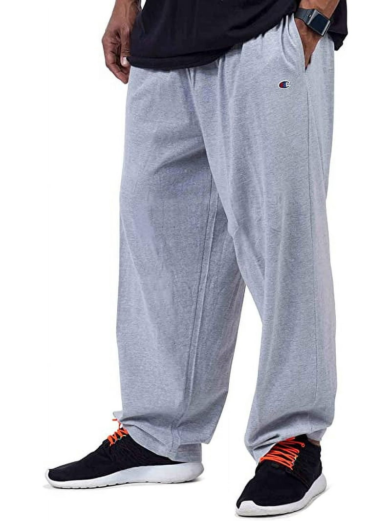 Champion Men's Big Tall Jersey Pants, Heather Grey, Size 1X