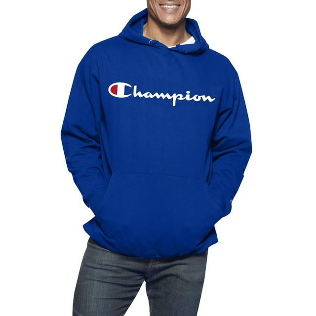 Champion Men's Big and Tall Powerblend Graphic Fleece Pullover Hoodie, up to Size 6XL