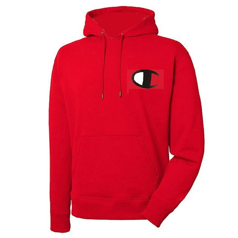 Champion Men s Big and Tall Retro C Graphic Heritage Hoodie 2XL Red Walmart