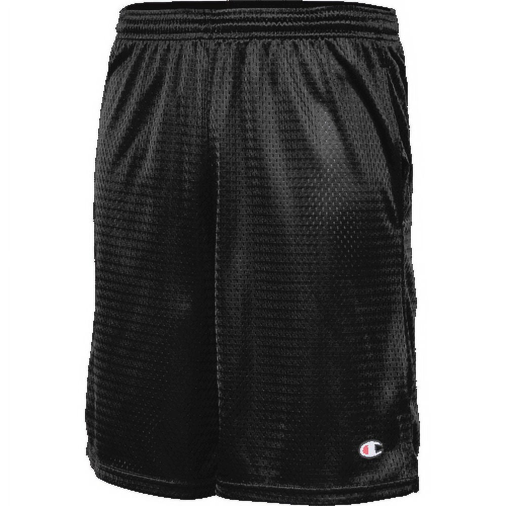 Champion Mens Big and Tall Solid Mesh Shorts, Black, Kuwait Ubuy