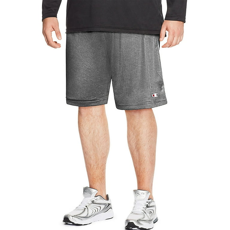 Champion Men s Big and Tall Solid Mesh Shorts Silver Size 3X