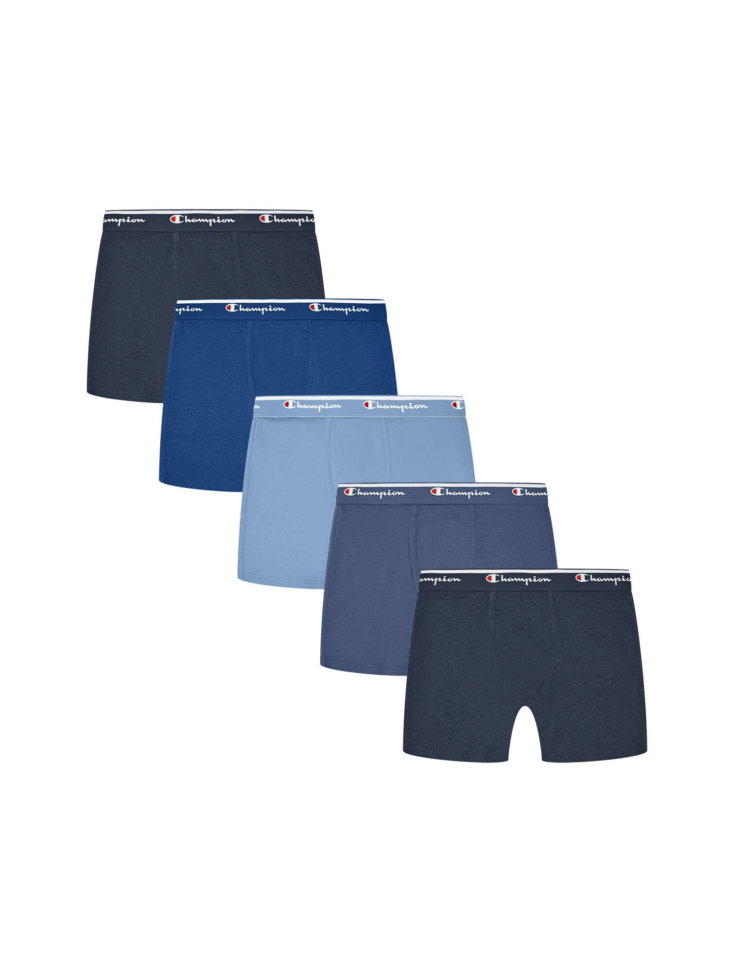 Champion Men’s Boxer Briefs – 5 Pack Cotton Flex Underwear, Tag Free and Hidden Fly, Sizes S–2XL