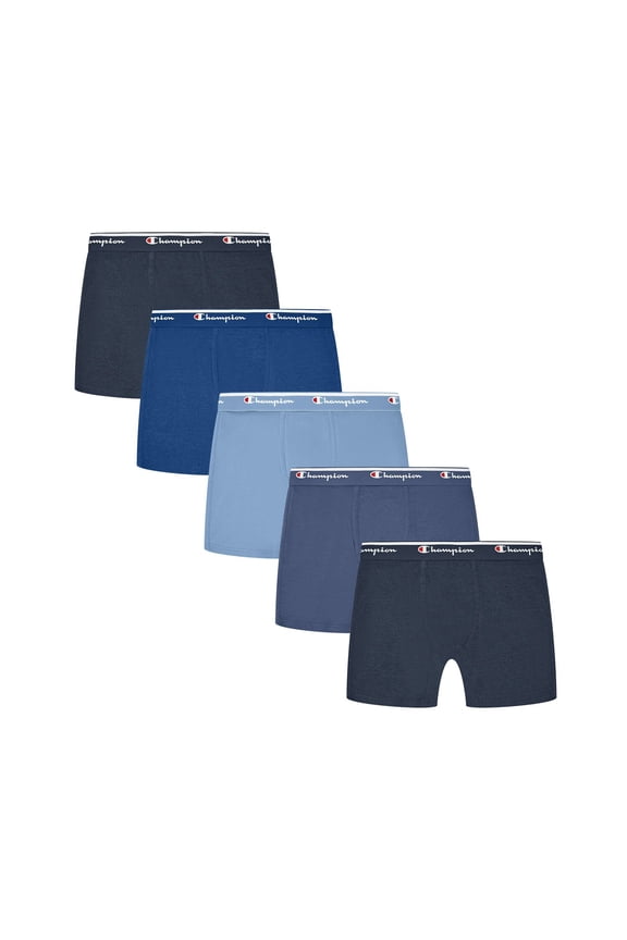 Men’s Boxer Briefs – 5 Pack Cotton Flex Underwear, Tag Free and Hidden Fly, Sizes S–2XL