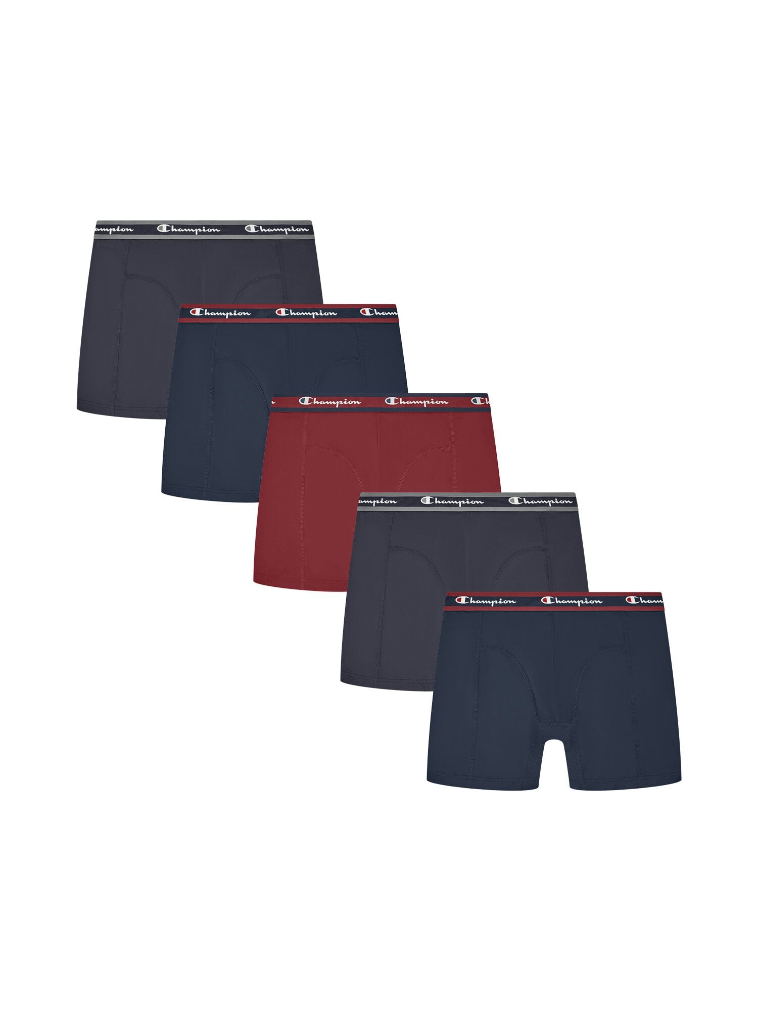 Champion Men’s Boxer Briefs – 5 Pack Wear360 Underwear, Moisture-Wicking, Articulated Shaping, Sizes S–2XL