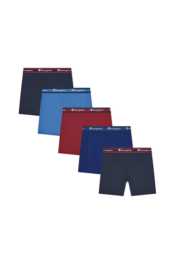 Men’s Boxer Briefs – 5 Pack Wear360 Underwear, Moisture-Wicking, Longer Leg Length, Sizes S–2XL