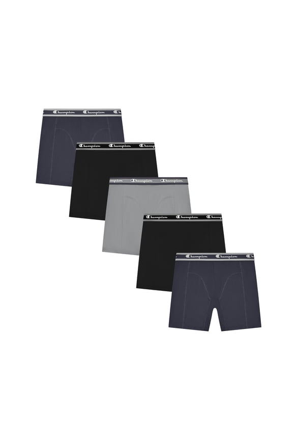 Men’s Boxer Briefs – 5 Pack Wear360 Underwear, Moisture-Wicking, Longer Leg Length, Sizes S–2XL