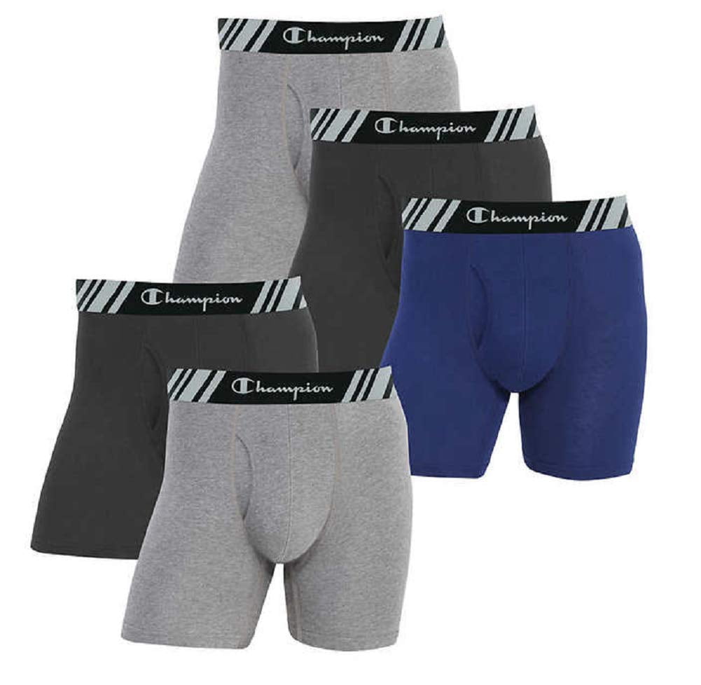 Champion Men's Boxer Briefs All Day Comfort No Ride Up Double Dry X