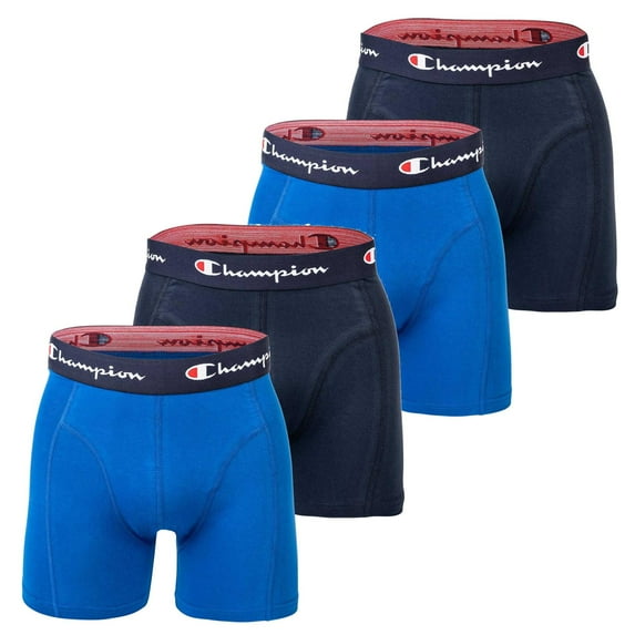 Champion Men's Boxershorts, Pack Of 2 - Cotton, Unicoloured Blue/Navy S (Small)