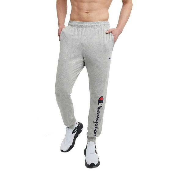 Champion Men's Classic Jersey Graphic Script Logo Jogger Pants, up to Size 2XL
