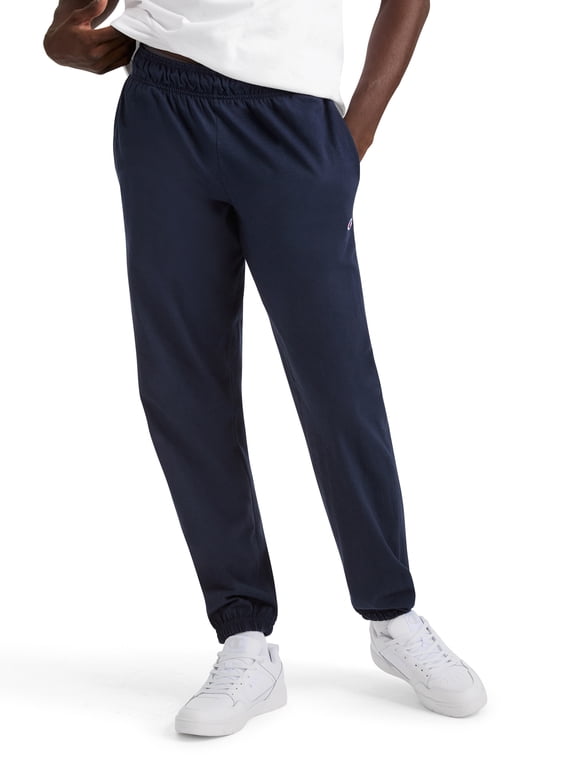 Men's Cinched-Bottom Lounge Pants, Slim Fit, Lightweight Cotton Blend, Sizes S-4XL