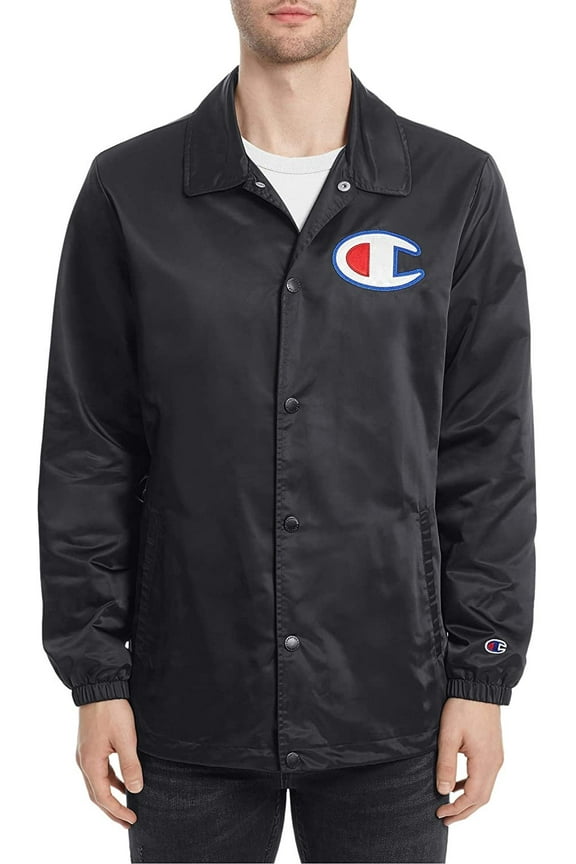Men's Coaches Jacket Black Size 2X Lightweight 2X, Black