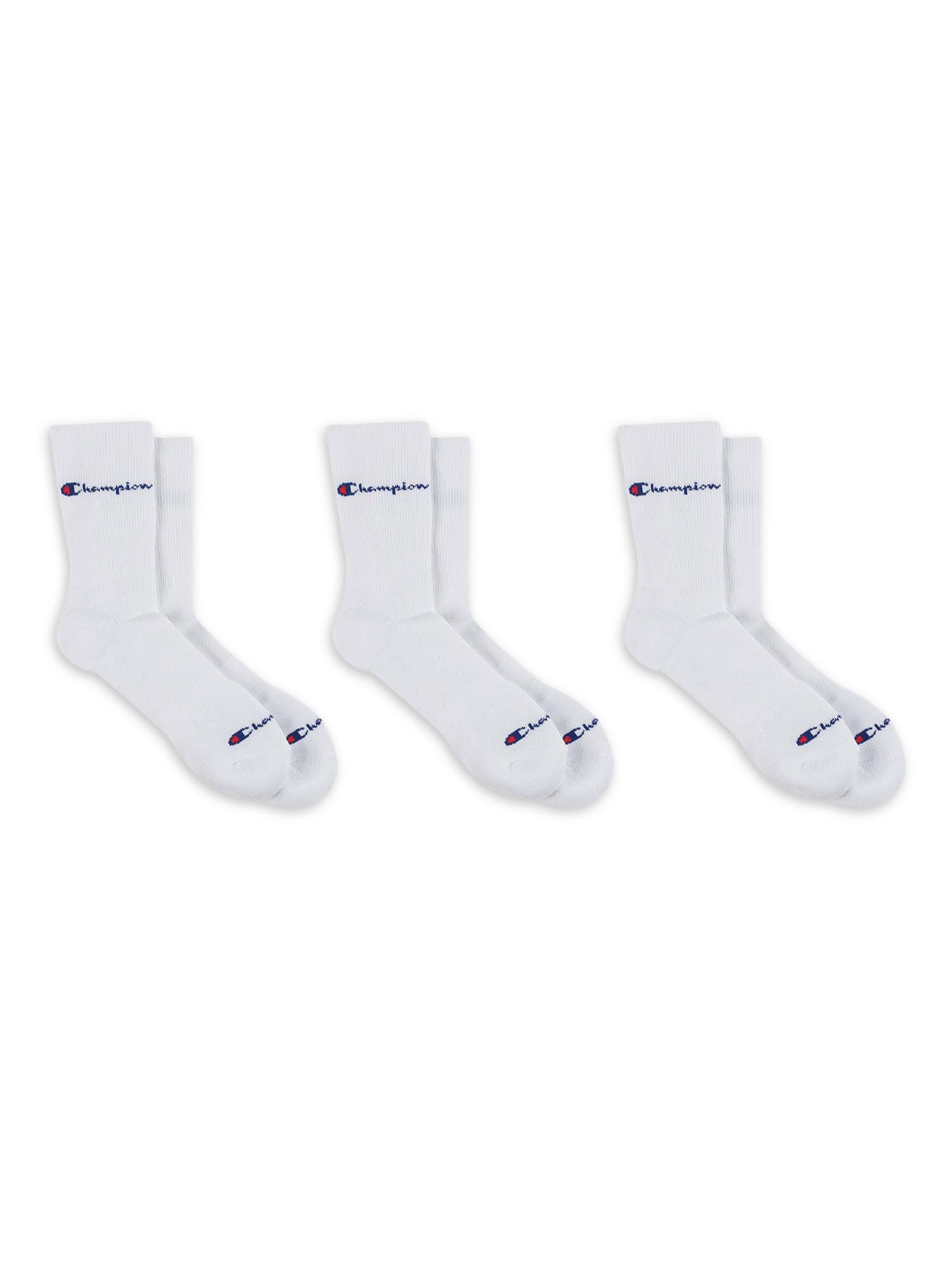 Champion Men's Compression Mid Crew Socks, 3 Pack