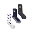 thumbnail image 1 of Champion Men’s Crew Socks 3 Pack – Half Terry Cushion, Moisture-Wicking, Arch Support, Stretch Comfort, Sizes 6–12.5, 1 of 7