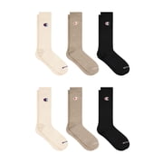 Champion Men s Lightweight Crew Socks 6 Pack, Moisture-Wicking, Arch Support, Stretch Comfort, Sizes 6 12.5