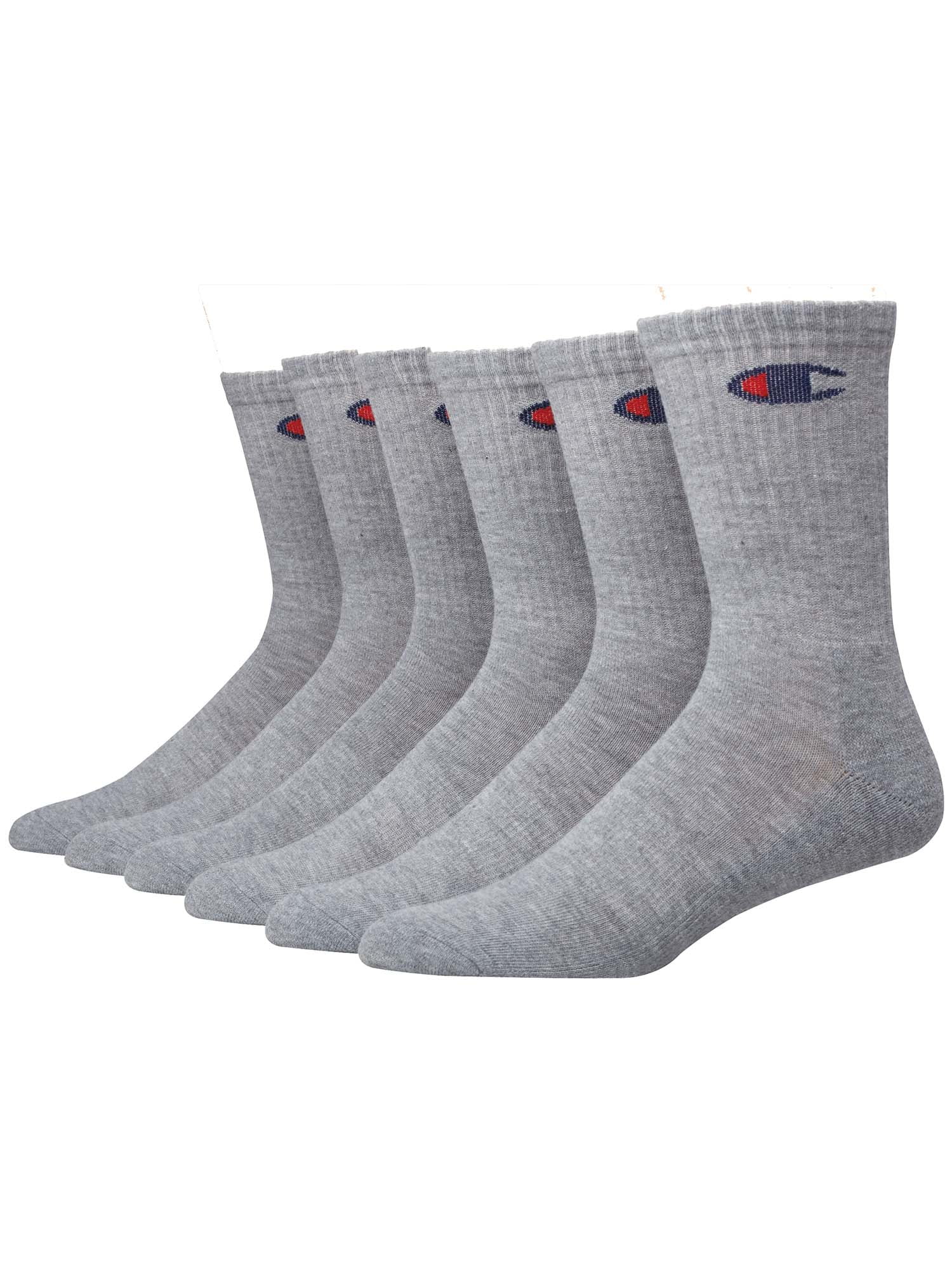 Champion Men's Crew Socks, 6 Pack