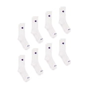 Champion Men s Crew Socks 8 Pack   Half Terry Cushion, Moisture-Wicking, Arch Support, Reinforced Toe & Heel, Sizes 6 12.5