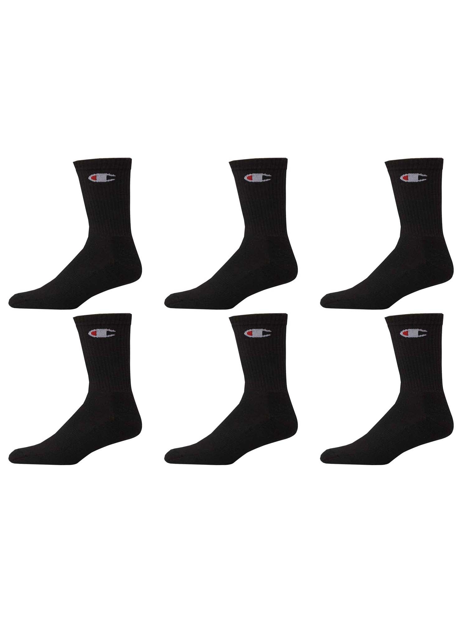 Champion Men's Crew Socks Gift Box, 6 Pack