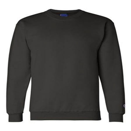 Champion Men's Double Dry Eco Fleece Crew, Black 2XL
