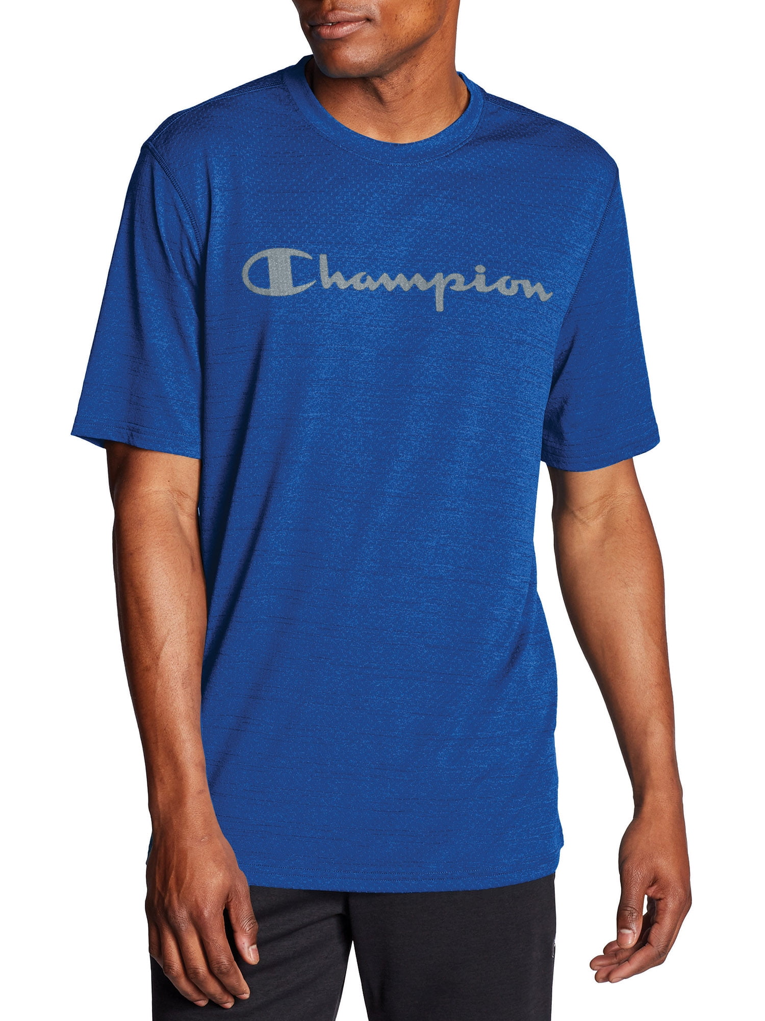 Champion Men's Double Dry Performance Graphic Script Logo T-Shirt