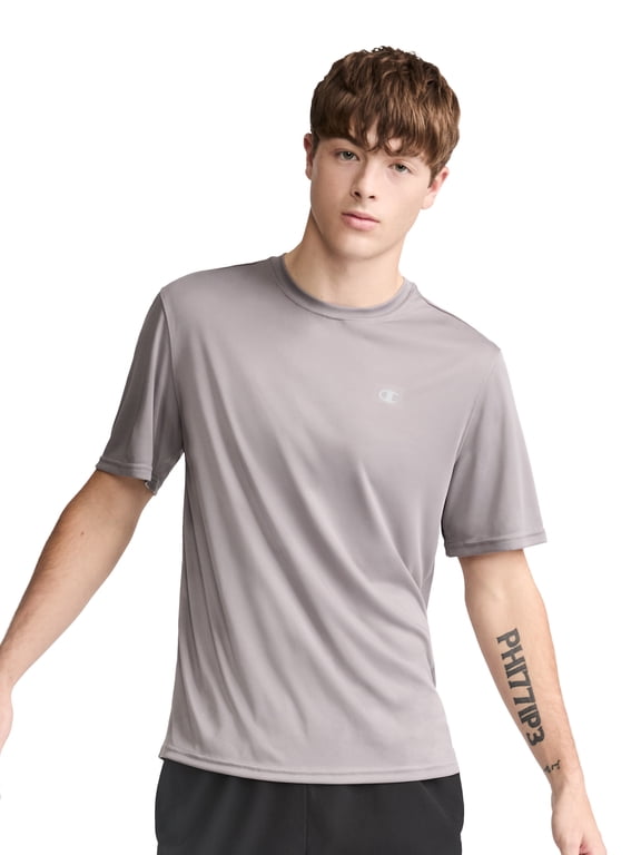 Men’s Sport T-Shirt with Reflective “C” Logo, Slim Fit, Lightweight Polyester Fabric, Sizes S-XXL