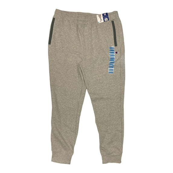 Champion Men's Drawcord Easy Care Soft Fleece Woven-Mix Jogger (Oxford Grey Heather, XL)