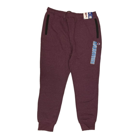 Champion Men's Drawcord Easy Care Soft Fleece Woven-Mix Jogger (Plum Port Heather, S)