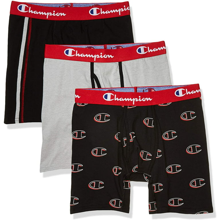 Champion Men's Everyday Comfort Cotton Stretch Boxer Briefs 3-Pack Size M  32-34