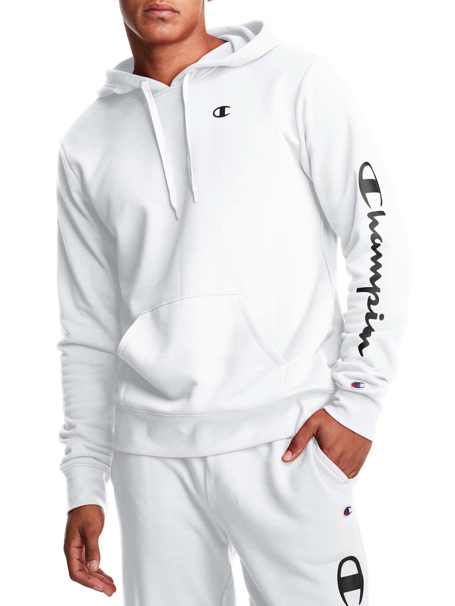 Regulering Produktivitet Streng Champion Men's Fleece Pullover Hoodie with Script Logo Sleeve, up to Size  2XL - Walmart.com