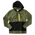 thumbnail image 1 of Champion Men's Fleece Woven-Mix Half Zip Two Tone Hoodie (Cargo Olive Heather, XL), 1 of 1