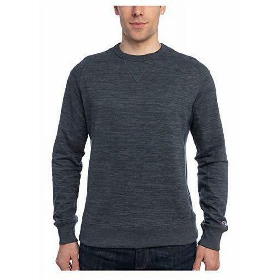 Champion Men's French Terry Crew (Stealth Grey, Small)