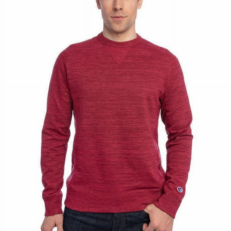 Champion Men s French Terry Crew in Crimson Size X Large Walmart
