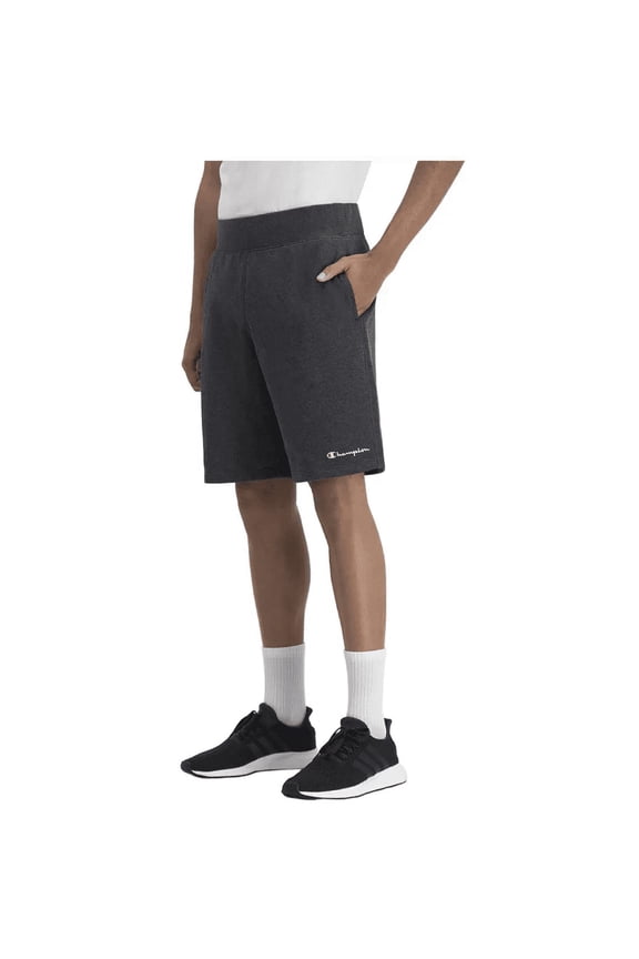 Men's French Terry Shorts (Granite Heather, Large)