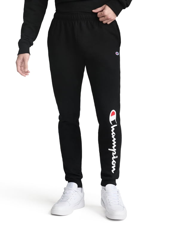 Men's Powerblend Graphic Fleece Joggers Sweatpants, Standard Unisex Fit, Midweight Fleece, Classic Script Logo, Sizes S-4XL