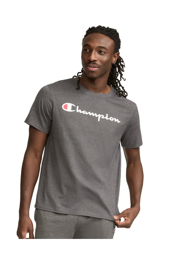Men's Graphic Short Sleeve T-Shirt, Standard Fit, Classic Script Logo, Midweight 100% Cotton, Sizes S-4XL