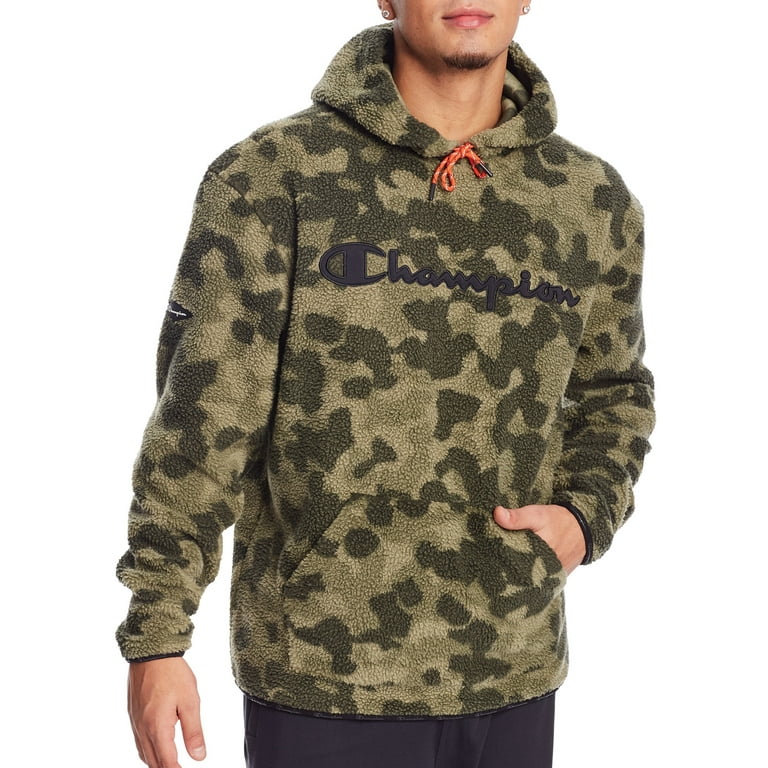 Champion Men s Heritage Sherpa Hoodie AOP Camo
