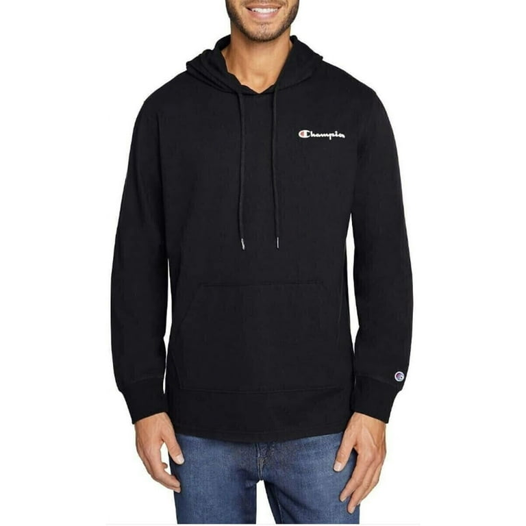 Champion Men s Jersey Hoodie Black Large