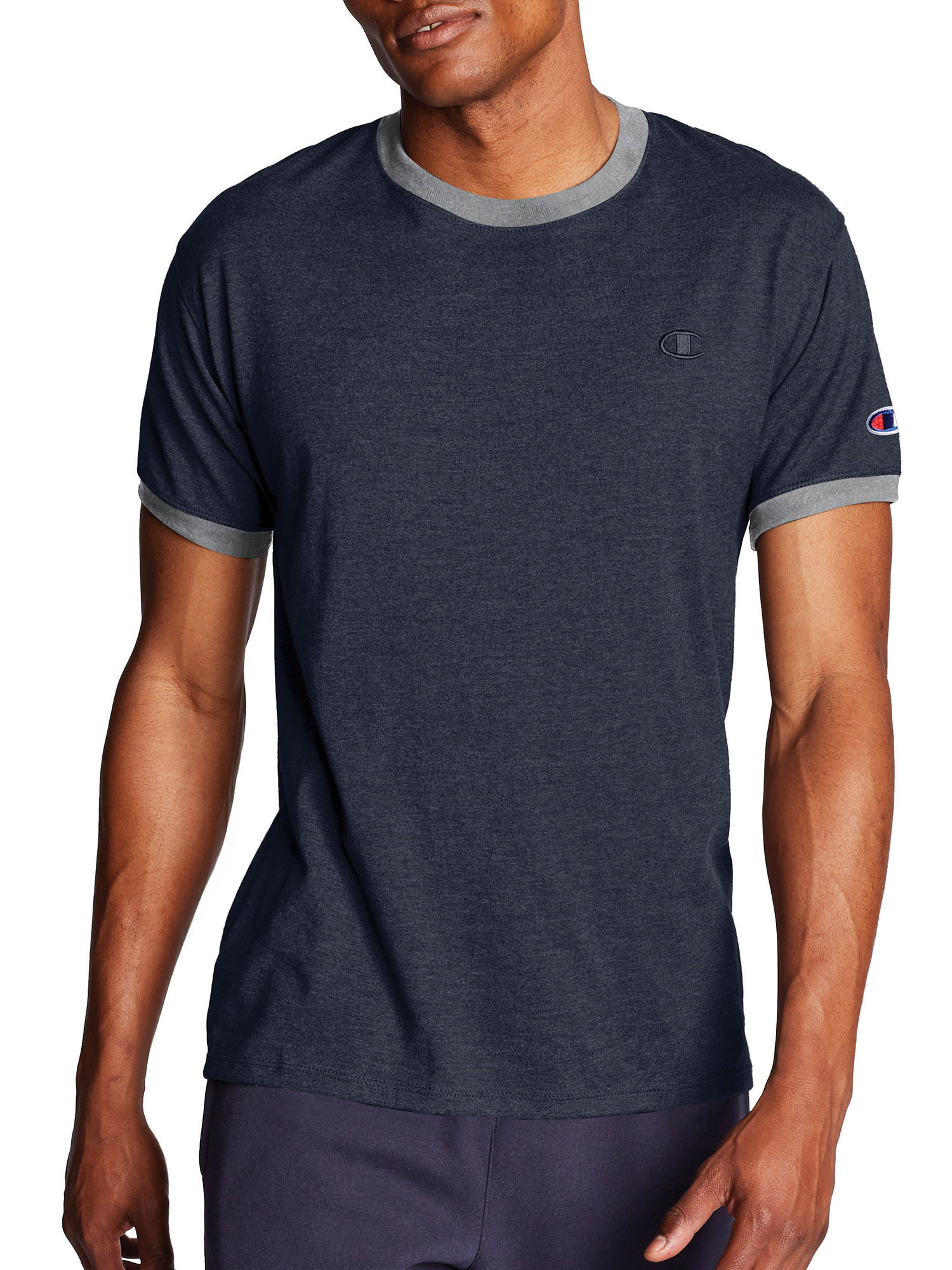 Champion Men's Jersey Ringer Mens T-Shirt, Sizes S-2XL, Champion Mens Tee Shirt - image 1 of 6