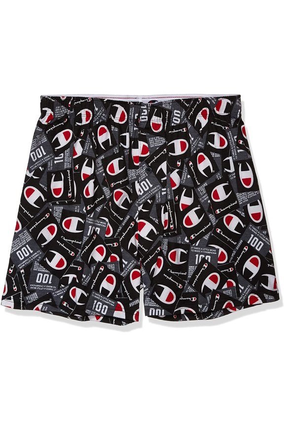 Men's Joker Print Knit Boxer, Black, Large