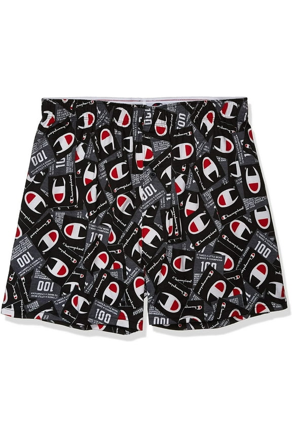 Men's Joker Print Knit Boxer, Black, Small