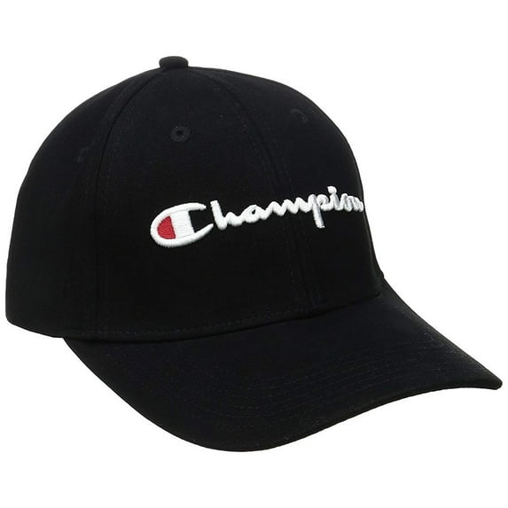 Champion Men's Life Script Logo Classic Twill Hat Cap Black OS