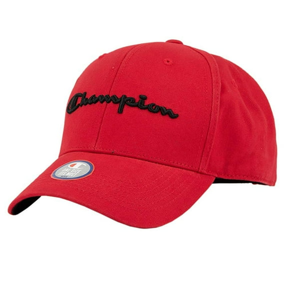 Champion Men's Life Script Logo Classic Twill Hat Cap Red OS