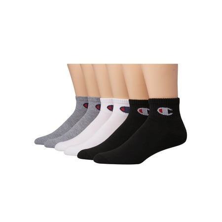 Champion Men's Logo Ankle Socks, 6 Pack