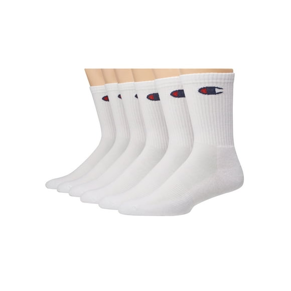 Champion Men's Logo Crew Socks, 6 Pack