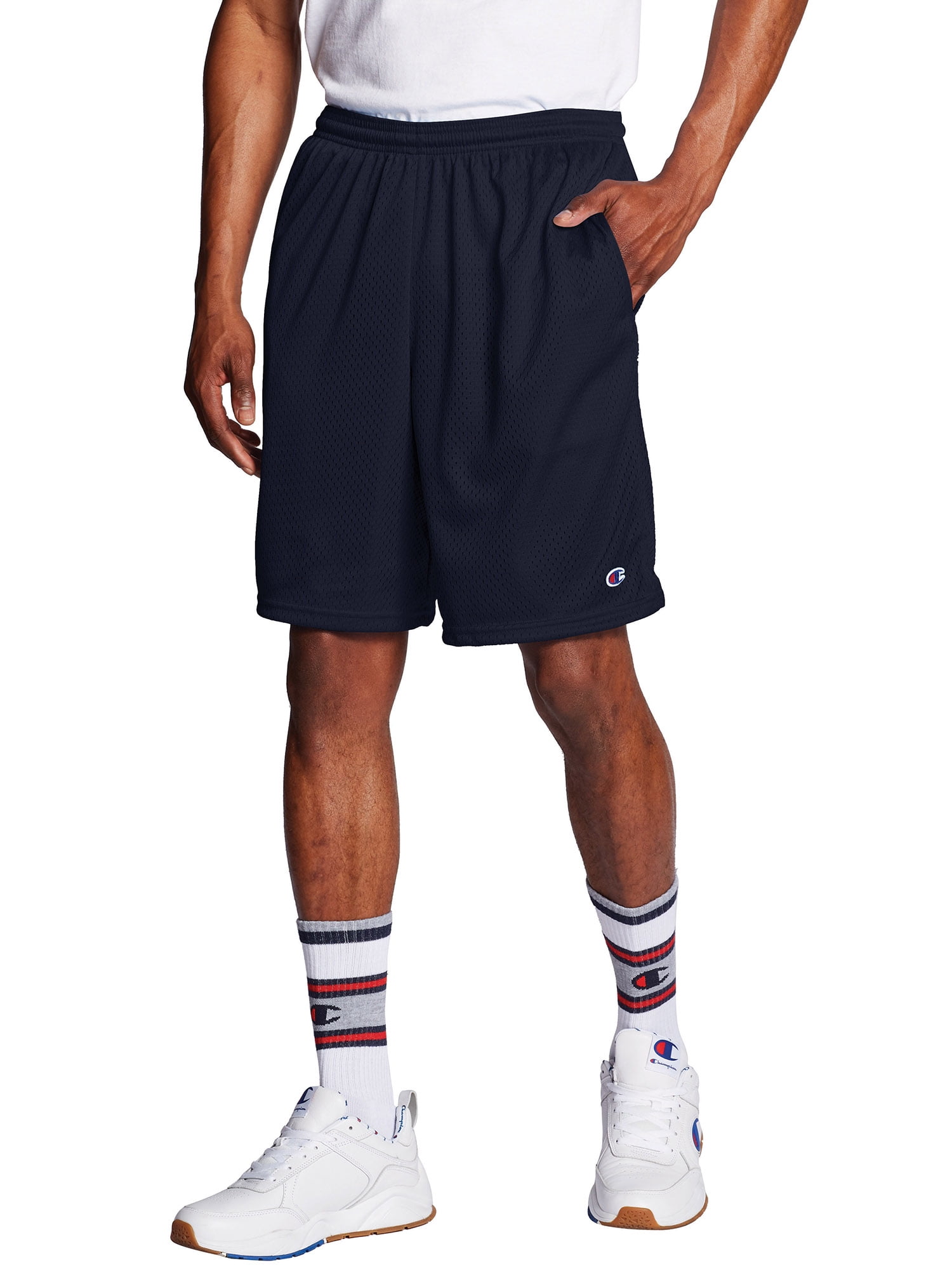 Champion Men s Long Mesh 9 Shorts with Pockets up to Size 4XL