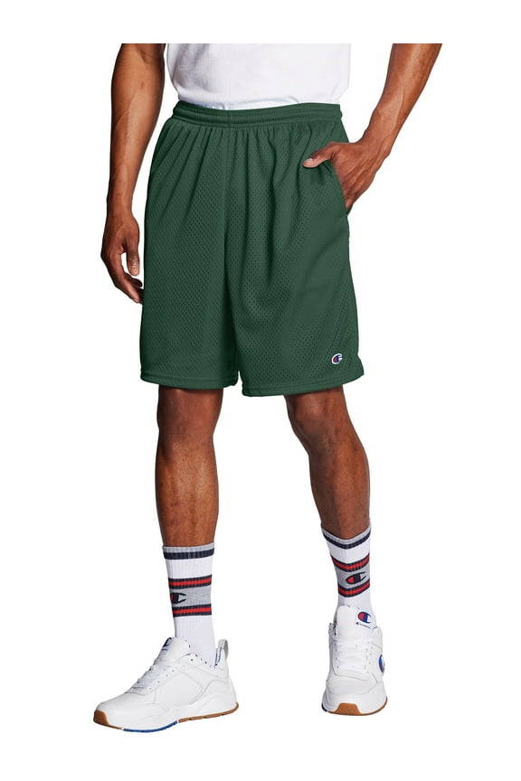 Men's Long Mesh 9" Shorts with Pockets, up to Size 4XL