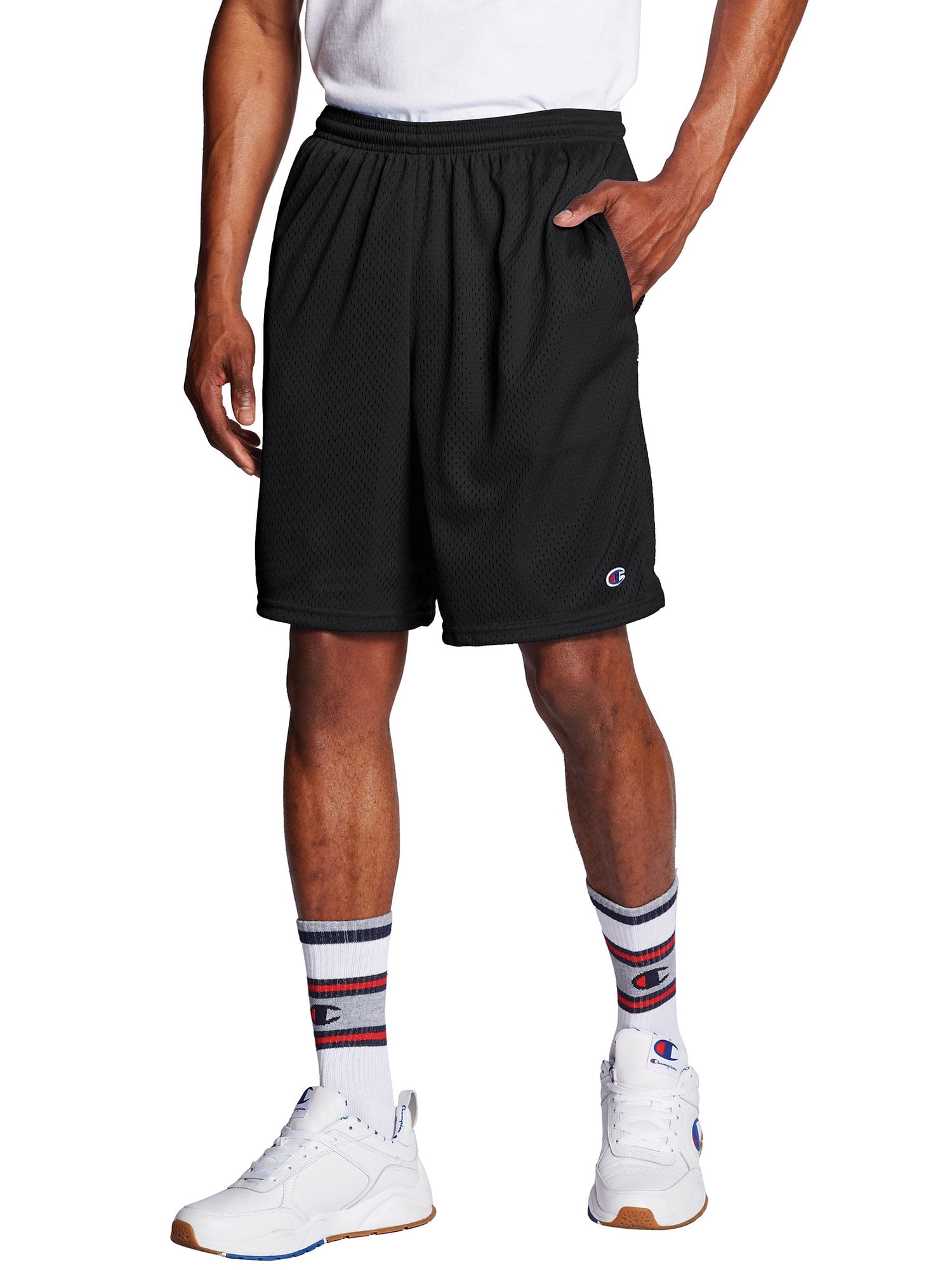 Champion Long Mesh 9" Shorts with Pockets, up to Size 4XL - Walmart.com