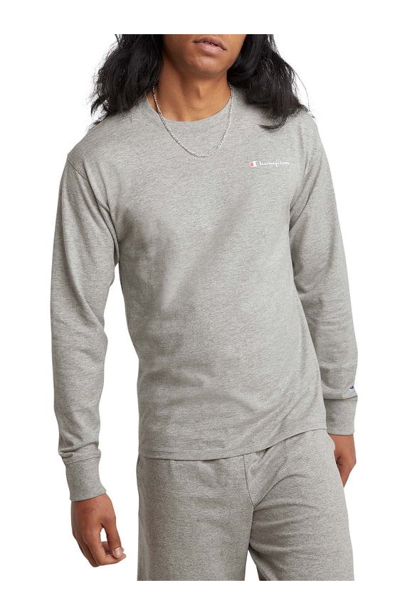 Men’s Long Sleeve Classic Mini Script Graphic Tee, Sizes S-2XL