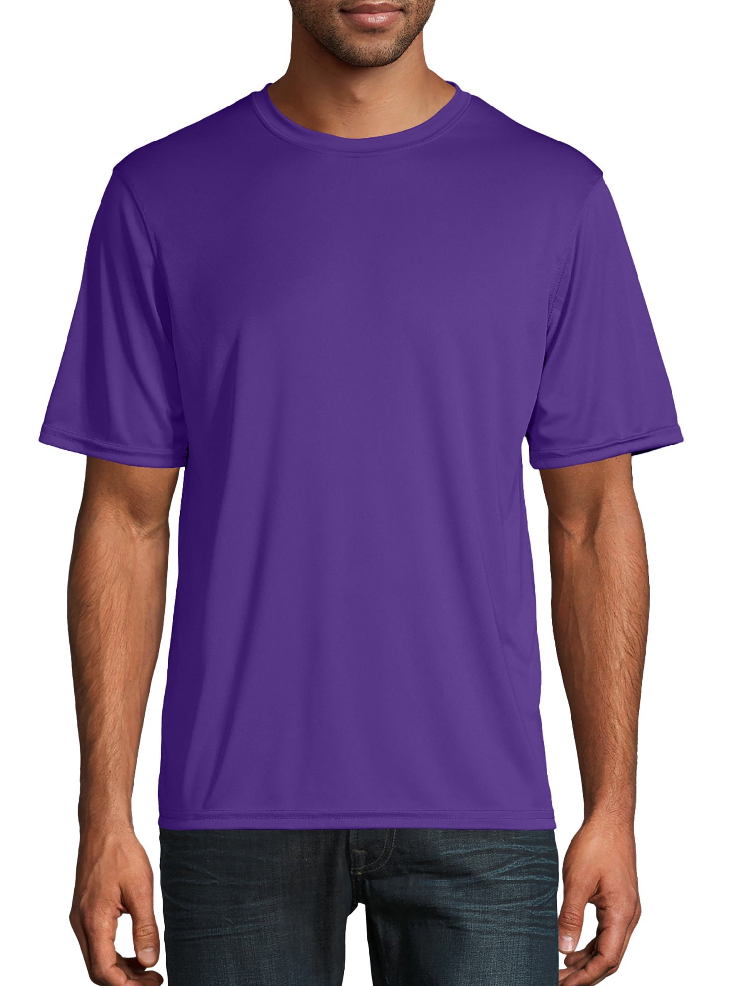 Tシャツ・カットソー CHAMPION Men T-shirt Violet 221124 VS518 Champion Men's Long Sleeve Performance T-Shirt, up to Size